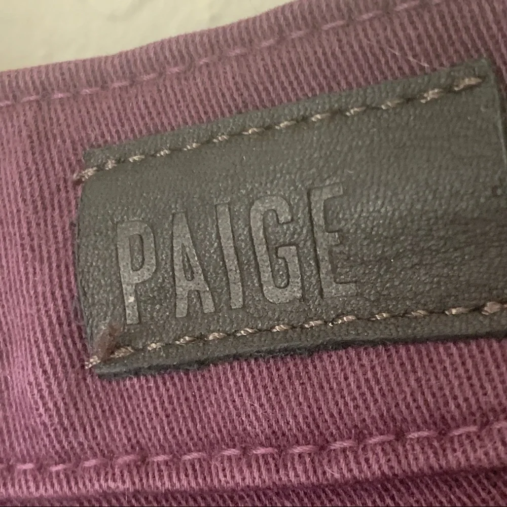 PAIGE Verdugo Ankle Skinny Jeans Autumn Plum Maroon Purple Size 29 - Picture 11 of 13